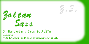 zoltan sass business card
